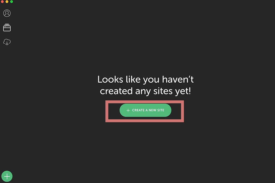 Create a new siteをクリック